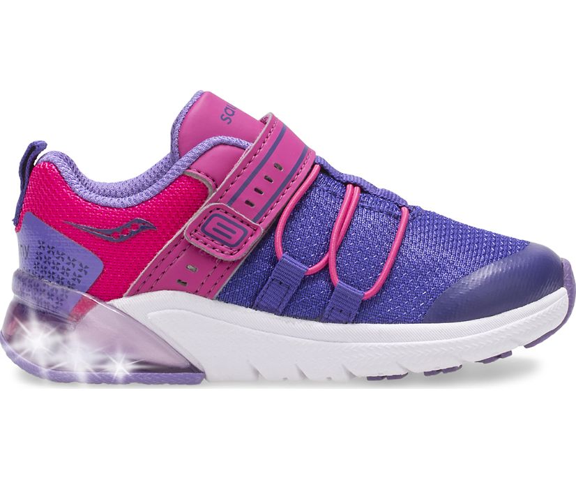 Kids' Saucony Flash Glow 2.0 Jr. Sneakers Purple / Pink | Singapore 807QMAZ